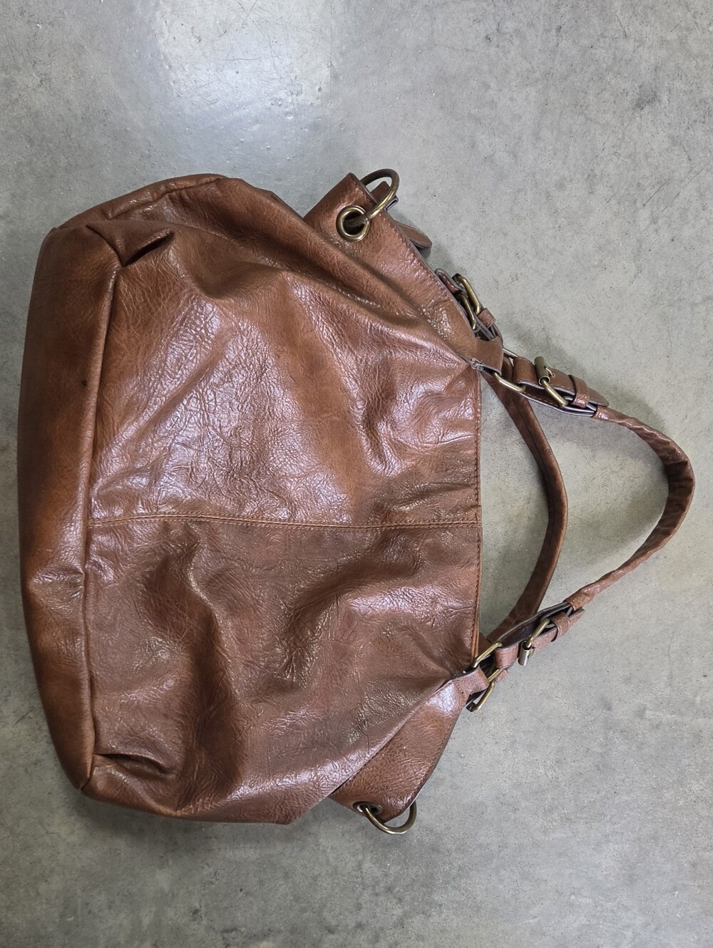 Bueno Brown Leather Shoulder Bag